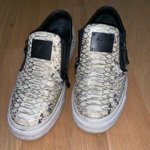 giuseppe zanotti snake skin sneaker